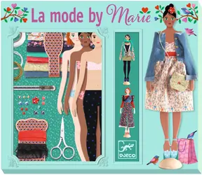 DJECO Kreativní sada Fashion by Marie / 3 panenky / Textilie a doplňky / Bez šití