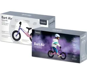 LIONELO Odrážedlo Bart Air Pink Violet / hořčíková slitina / nafukovací kola / od 2 do 6 let / do 30 kg