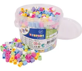 PLAYBOX Zažehlovací korálky v kbelíku XL pastelové / 900 ks / O 9 mm