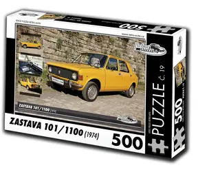 RETRO-AUTA Puzzle č. 19 Zastava 101, 1100 (1974) / 500 dílků / 48 × 36 cm