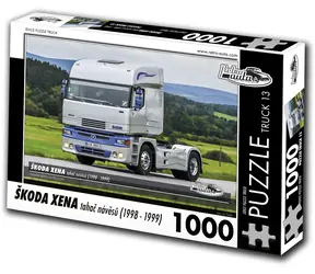 RETRO-AUTA Puzzle TRUCK č.13 Škoda Xena tahač návěsů / 1000 dílků / 66 × 47 cm