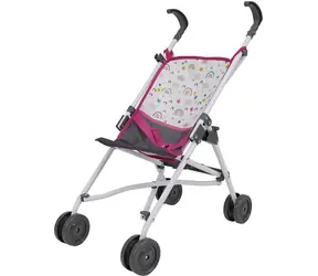 Golfový kočárek pro panenky Duha / do 41 cm / skládací / výška rukojeti 54 cm / od 3 let