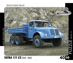 RETRO-AUTA Puzzle TRUCK č.14 Tatra 111 S2 / 1942-1962 / 40 dílků / 32 × 24 cm