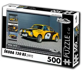 RETRO-AUTA Puzzle Škoda 130 RS (1977, č. 62) / 500 dílků / 48 × 36 cm