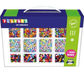 PLAYBOX Zažehlovací korálky Mega sada 8000 ks / 12 barev / od 5 let