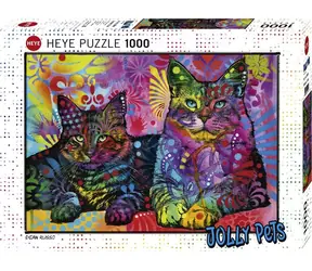 HEYE Puzzle Jolly Pets: Věnováno kočkám / 1000 dílků / 70 x 50 cm