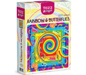 YAZZ Puzzle Duha a motýli / 1023 dílků / 60 x 60 cm