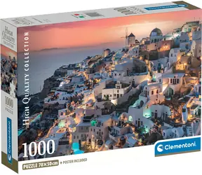CLEMENTONI Puzzle Odstíny Santorini / 1000 dílků / od 18 let