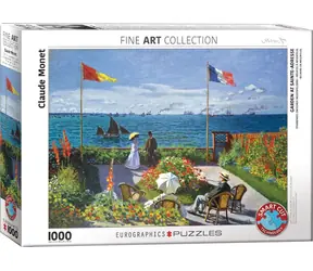 EUROGRAPHICS Puzzle Zahrada v Sainte-Adresse / 1000 dílků / 68 x 48 cm