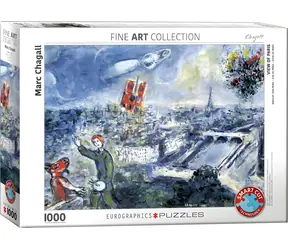 EUROGRAPHICS Puzzle Pohled na Paříž / 1000 dílků / 68 x 48 cm
