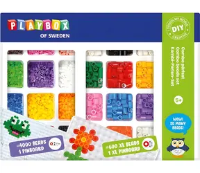PLAYBOX Zažehlovací korálky Combo set 4000+600 ks / se 2 podložkami / od 5 let