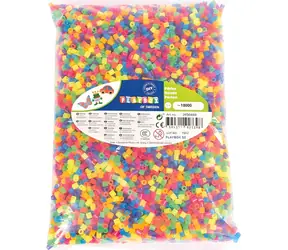 PLAYBOX Zažehlovací korálky neonové v kbelíku / 10000 ks / O 5 mm