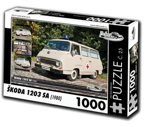 RETRO-AUTA Puzzle č. 25 Škoda 1203 SA (1980) / 1000 dílků / 66 × 47 cm