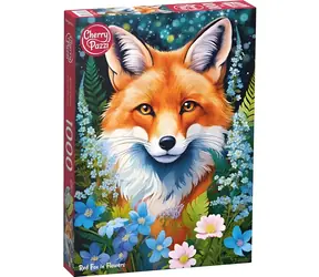 CHERRY PAZZI Puzzle Liška v květinách / 1000 dílků / 50 x 70 cm