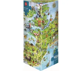 HEYE Puzzle Draci - Mapa Evropy / 4000 dílků / 136 x 96 cm