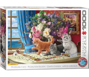 EUROGRAPHICS Puzzle Skládající koťata / 1000 dílků