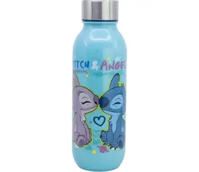 STOR Láhev na pití Stitch 640 ml / Láhev na pití / Kovový šroubovací uzávěr / Bez BPA