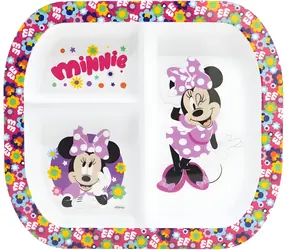 STOR Dětský obdélníkový talíř Minnie / Dětský talíř / bez BPA / do mikrovlnky