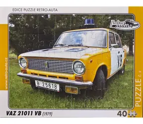RETRO-AUTA Puzzle č.02 VAZ 21011 VB (1979) / 40 dílků / 32 × 24 cm