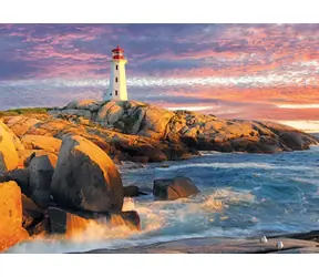 EUROGRAPHICS Puzzle Maják Peggy's Cove, Nové Skotsko / 1000 dílků / 68 x 48 cm