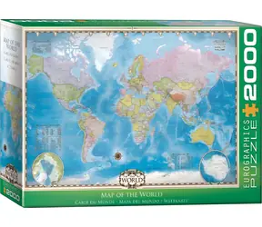 EUROGRAPHICS Puzzle Mapa světa / 2000 dílků / 99,7 x 67,6 cm