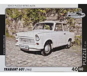 RETRO-AUTA Puzzle č.23 Trabant 601 (1965) / 40 dílků / 32 x 24 cm