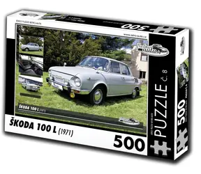 RETRO-AUTA Puzzle č. 8 Škoda 100 L (1971) / 500 dílků / 48 x 36 cm