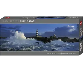 HEYE Panoramatické puzzle Maják Le Créac'h, Bretaň, Francie / 1000 dílků / 94 × 33 cm
