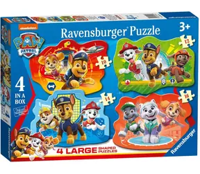 RAVENSBURGER Puzzle Tlapková patrola 4v1 / 10+12+14+16 dílků / 35 x 25 cm