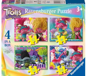 RAVENSBURGER Puzzle Trollové 4v1 / 12+16+20+24 dílků
