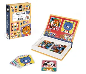 JANOD Magnetibook Zvířátka / Magnetická kniha / 72 dílků / od 3 let