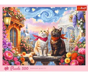 TREFL Puzzle Kočičí láska / 500 dílků / 48 x 34 cm