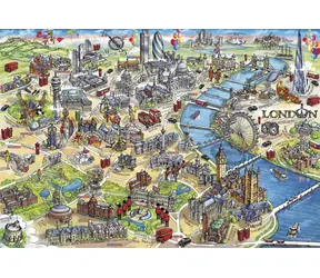GIBSONS Puzzle Londýnské památky / 500 dílků