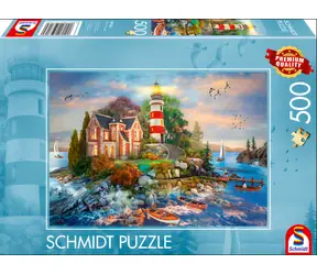 SCHMIDT Puzzle Maják na skále / 500 dílků / 48,1 x 34,1 cm