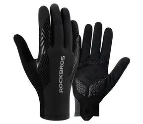 Rockbros Cyklistické rukavice černá / Cyklistické rukavice / celoprstové / velikost XL