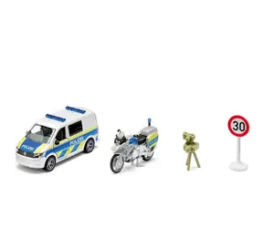 SIKU Super - VW T6 policejní dodávka s motorkou BMW / od 3 let
