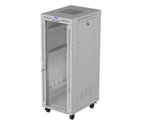 Lanberg 32U 19" šedý / Stojanový rozvaděč / 600x800 mm / Flat pack / Skleněné dveře / LCD / Nosnost 1200 kg