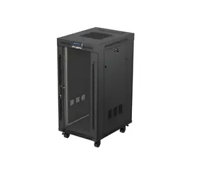 Lanberg FF01-6824-12BL černá / Stojanový rozvaděč / 19" / 24U / 600x800 mm / Nosnost 1200 kg