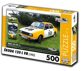 RETRO-AUTA Puzzle č. 3 Škoda 120 L VB (1983) / 500 dílků / 48 × 36 cm
