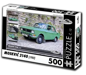 RETRO-AUTA Puzzle Moskvič 2140 (1980) / 500 dílků / 48 × 36 cm