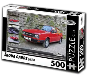 RETRO-AUTA Puzzle Škoda Garde (1983) / 500 dílků / 48 × 36 cm