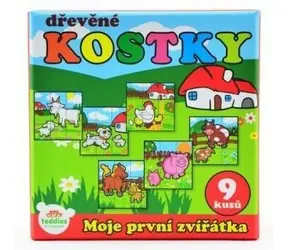 TEDDIES Obrázkové kostky Moje první zvířátka / 9 kostek