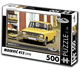 RETRO-AUTA Puzzle Moskvič 412 (1974), č. 36 / 500 dílků / 48 × 36 cm