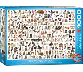 EUROGRAPHICS Puzzle Svět psů / 1000 dílků / 67,6 × 48,9 cm