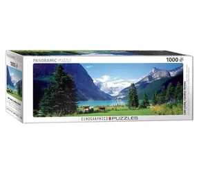EUROGRAPHICS Panoramatické puzzle Jezero Louise, Canadian Rockies / 1000 dílků / 99 x 33 cm