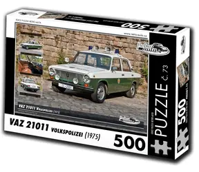 RETRO-AUTA Puzzle č. 73 VAZ 21011 Volkspolizei (1975) / 500 dílků / 48 × 36 cm