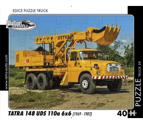 RETRO-AUTA Puzzle TRUCK č.28 Tatra 148 UDS 110a 6x6 (1969-1982) / 40 dílků / 32 x 24 cm
