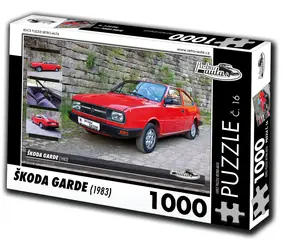 RETRO-AUTA Puzzle č. 16 Škoda Garde (1983) / 1000 dílků / 66 × 47 cm