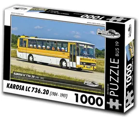 RETRO-AUTA Puzzle BUS č.19 KAROSA LC 736.20 (1984 - 1997) / 1000 dílků / 66 × 47 cm