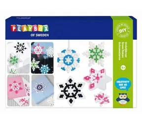 PLAYBOX Zažehlovací korálky Vločky 3D / 4000 ks / 3 destičky / od 5 let